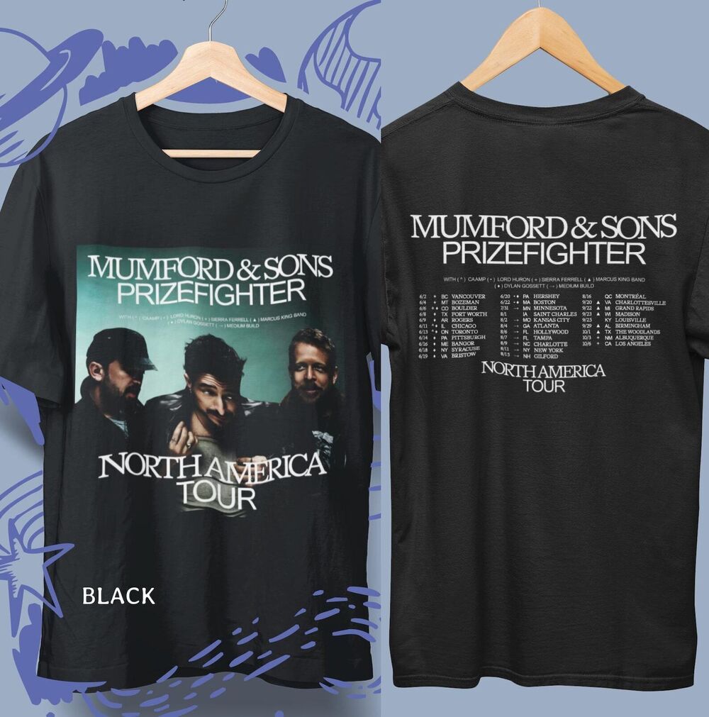 Unisex Mumford Sons Inspired Graphic Shirt 2 Sided